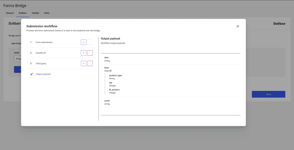 Workflow panel with the Proposals template default pipeline