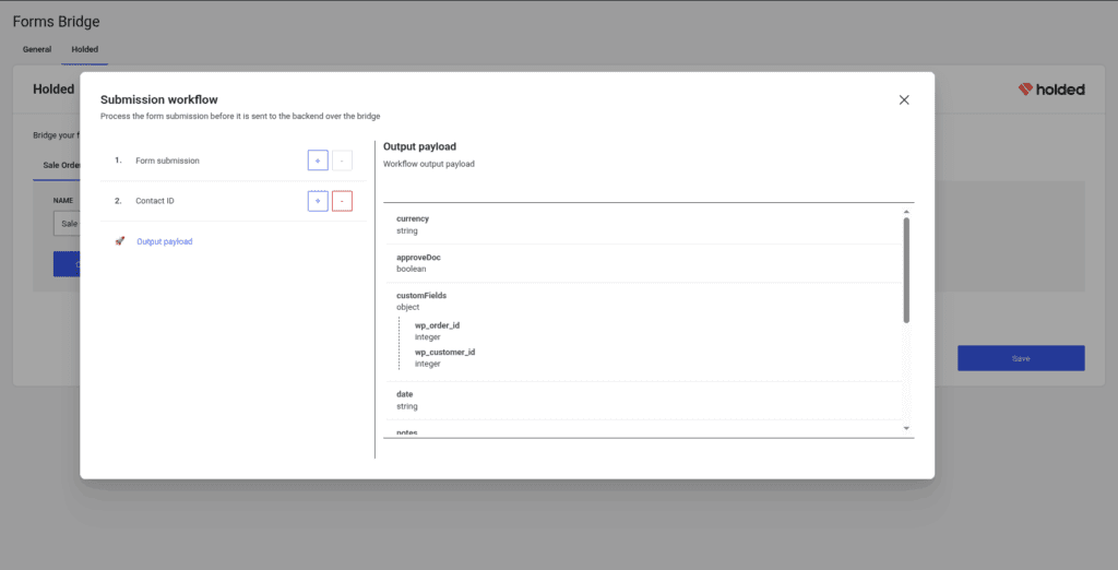 Workflow panel with the Product Orders template default pipeline