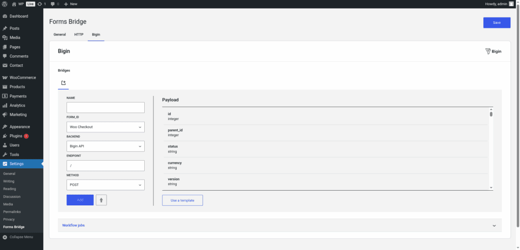 Bigin tab out of the box without bridge configurations.
